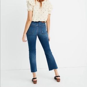 Madewell Cali Demi-Boot Crop Raw Hem Denim Jeans